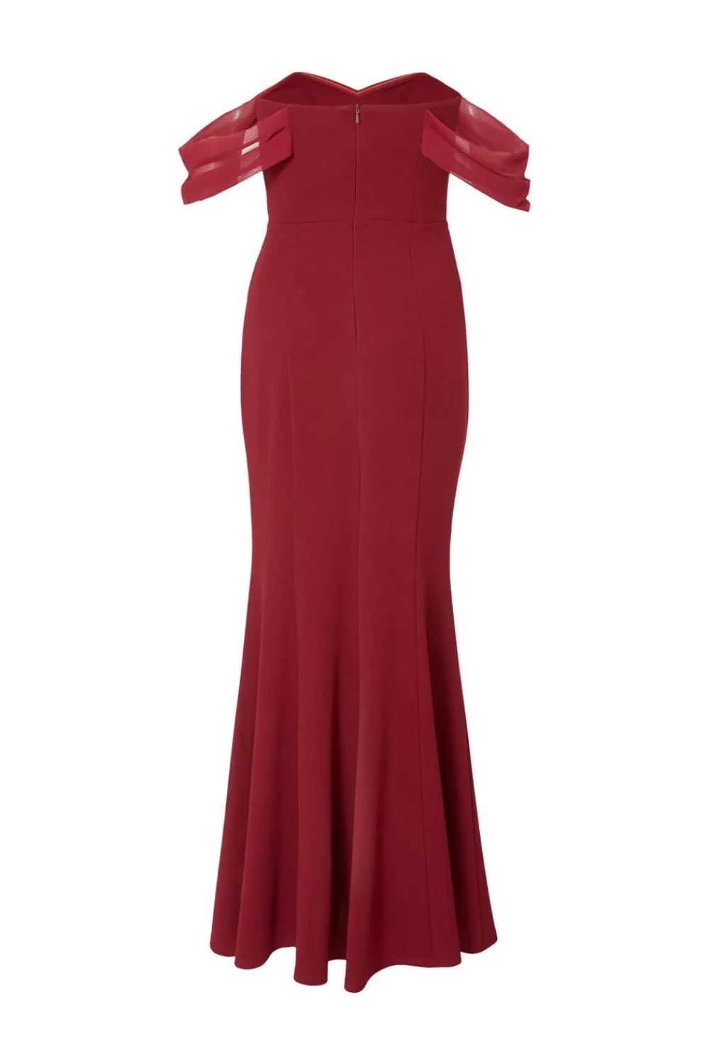 Quiz Prom Dresses|Prom & Ball>Petite Dark Red Chiffon Bardot Maxi Dress