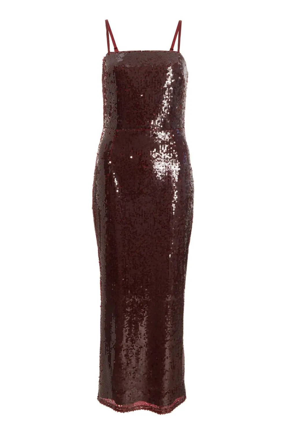 Quiz Evening Dresses|Trending: Red>Petite Dark Red Sequin Midaxi Dress