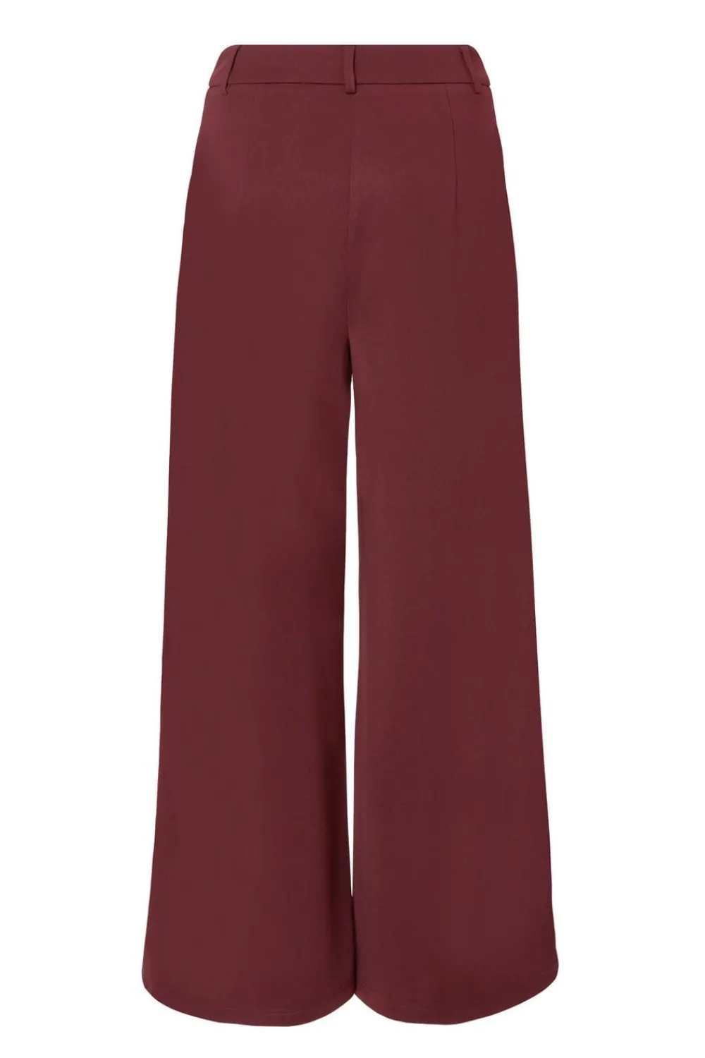 Quiz Workwear|Trousers>Petite Dark Red Wide Leg Trousers
