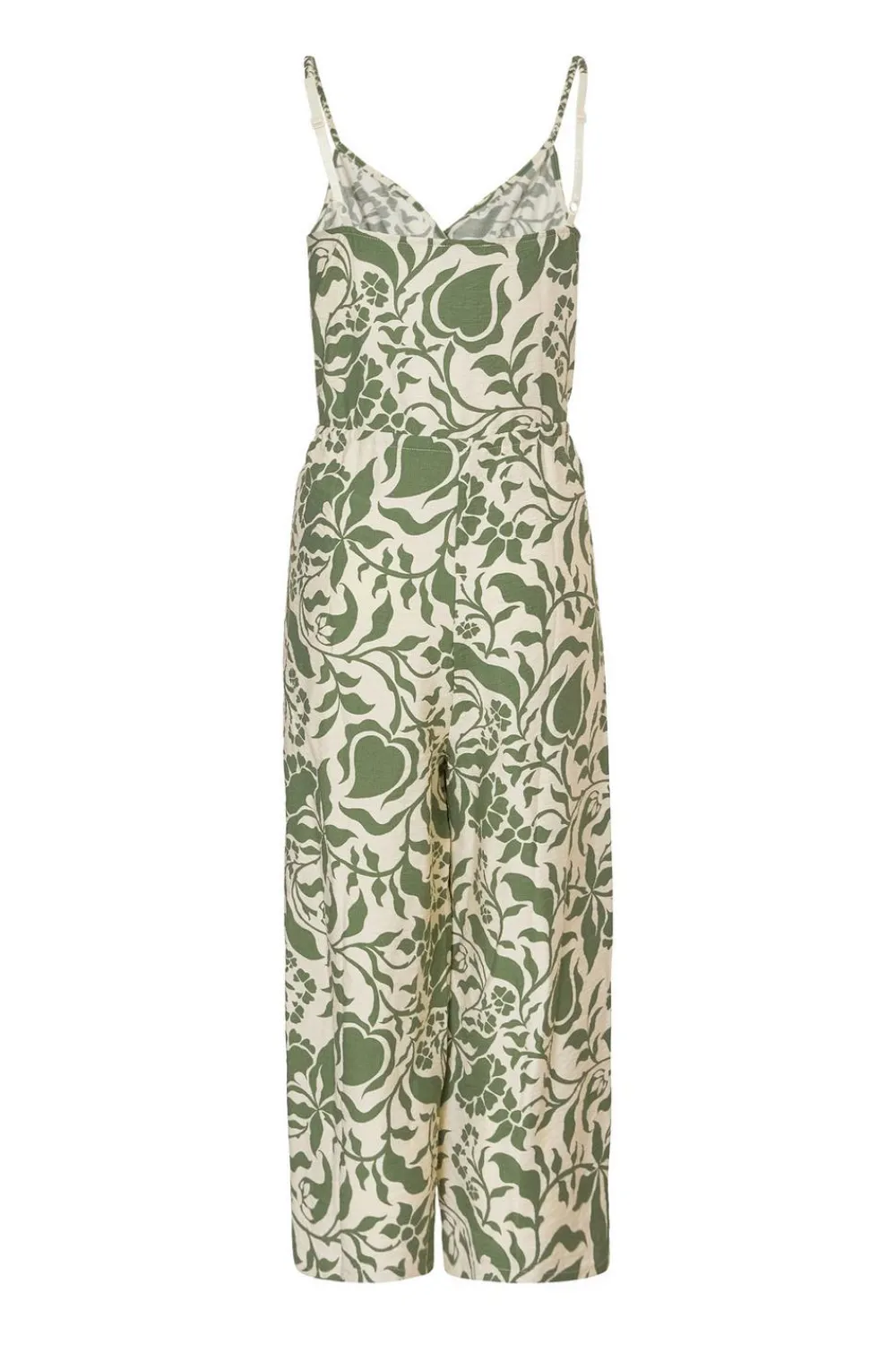 Quiz Summer Jumpsuits|Summer Clothes>Petite Khaki Tropical Print Jumpsuit