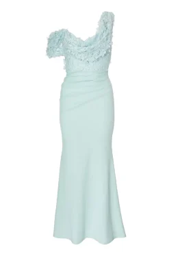 Quiz Prom Dresses|Prom & Ball>Petite Light Blue Floral Ruched Maxi Dress