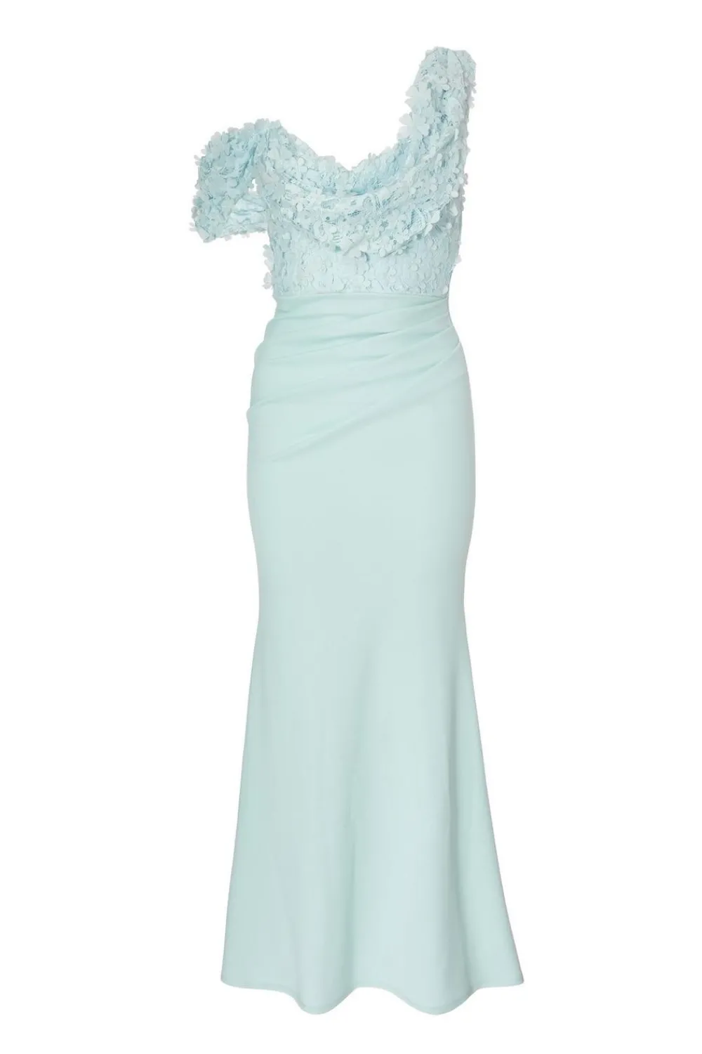 Quiz Prom Dresses|Prom & Ball>Petite Light Blue Floral Ruched Maxi Dress