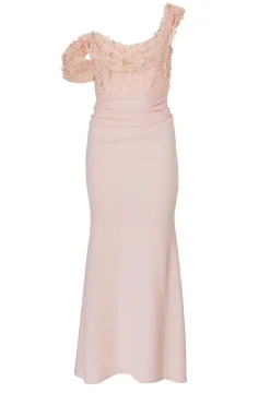 Quiz Prom Dresses|Prom & Ball>Petite Pink Floral Drop Sleeve Maxi Dress