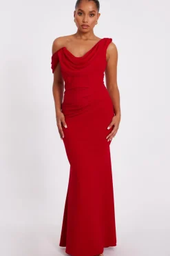 Quiz Prom Dresses|Prom & Ball>Petite Red Drop Sleeve Maxi Dress