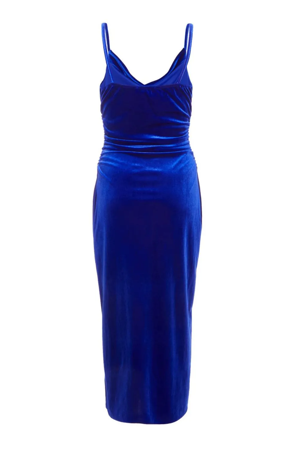 Quiz Evening Dresses|Royal Blue Dresses>Petite Royal Blue Velvet Midaxi Dress