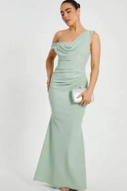 Quiz Prom Dresses|Prom & Ball>Petite Sage Drop Sleeve Maxi Dress