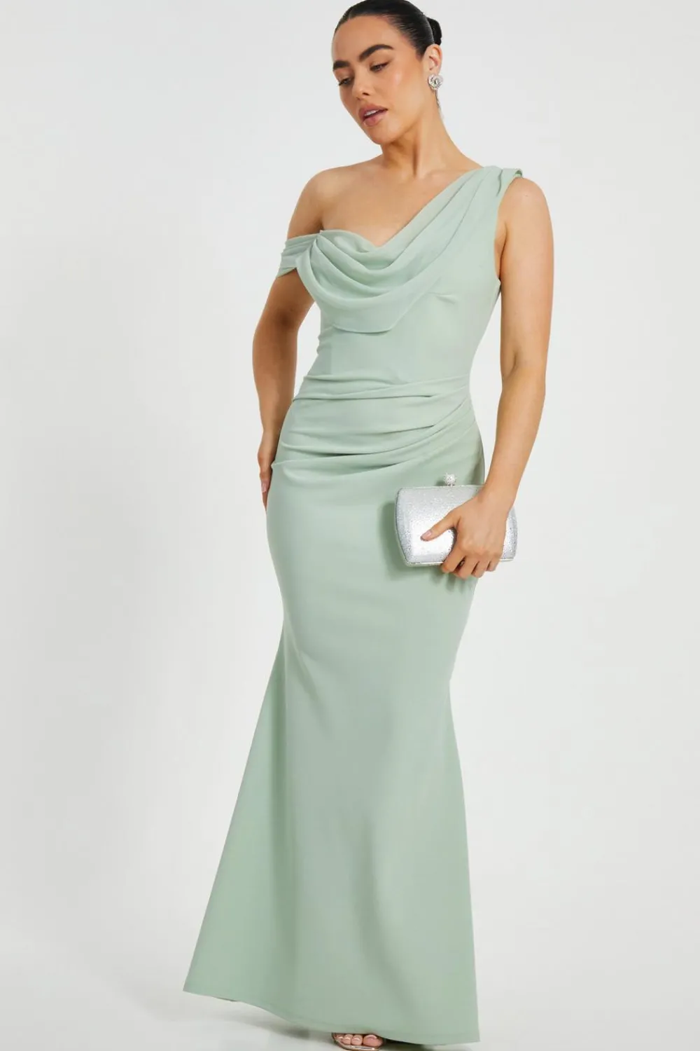 Quiz Prom Dresses|Prom & Ball>Petite Sage Drop Sleeve Maxi Dress