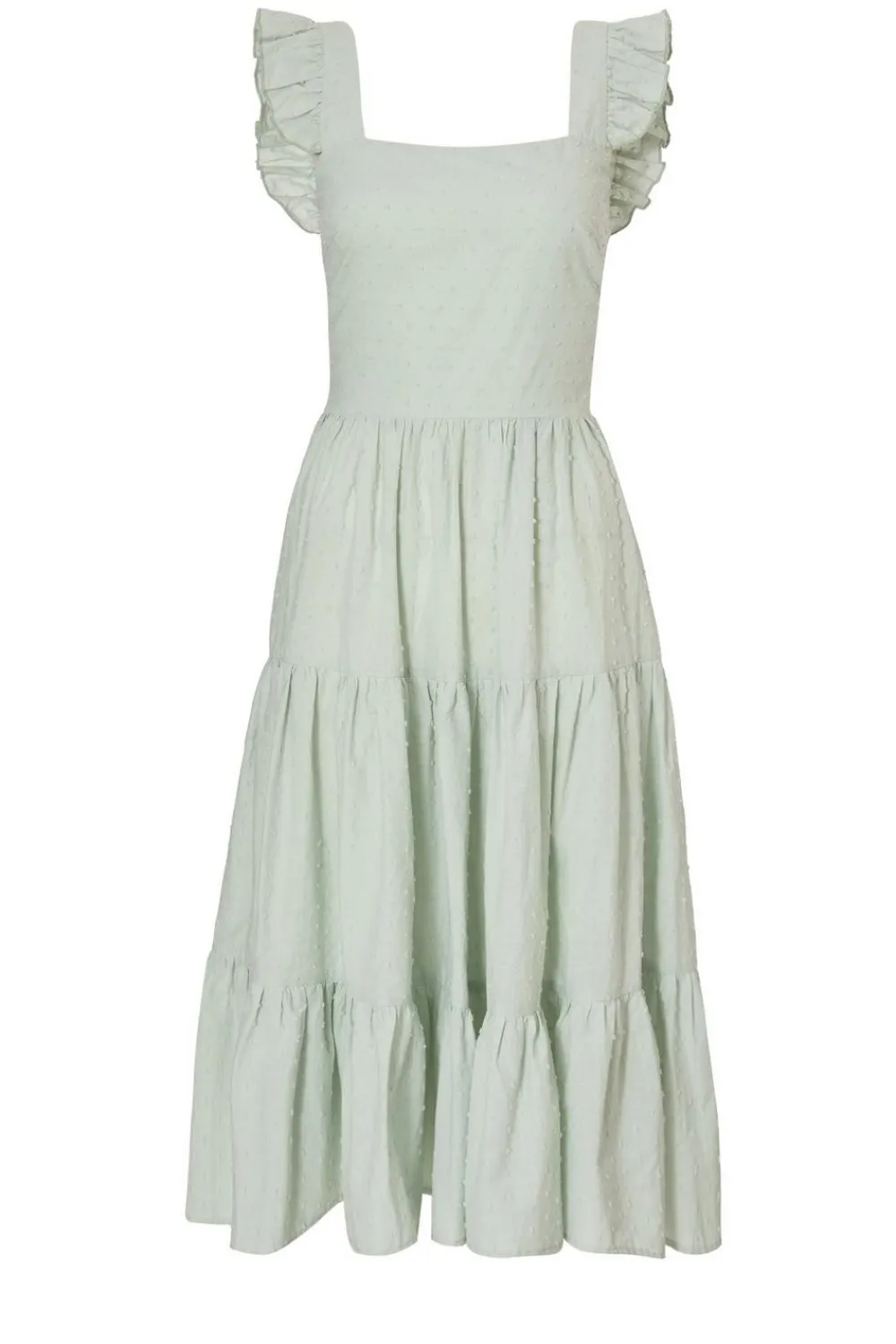 Quiz Summer Clothes|Holiday>Petite Sage Tiered Midi Dress