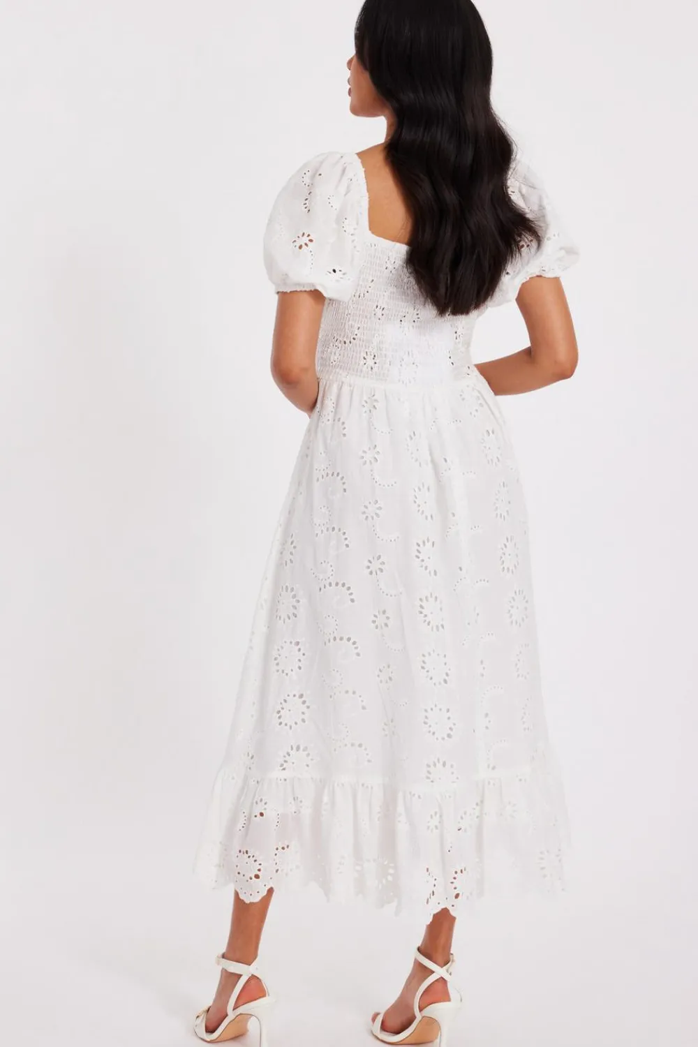 Quiz Holiday|Dresses>Petite White Embroidered Dress