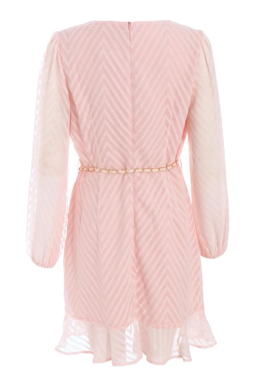 Quiz Holiday|Wrap Dresses>Pink Chevron Skater Mini Dress