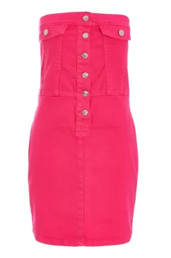 Quiz Summer Clothes|Pink Dresses>Pink Denim Bandeau Mini Dress