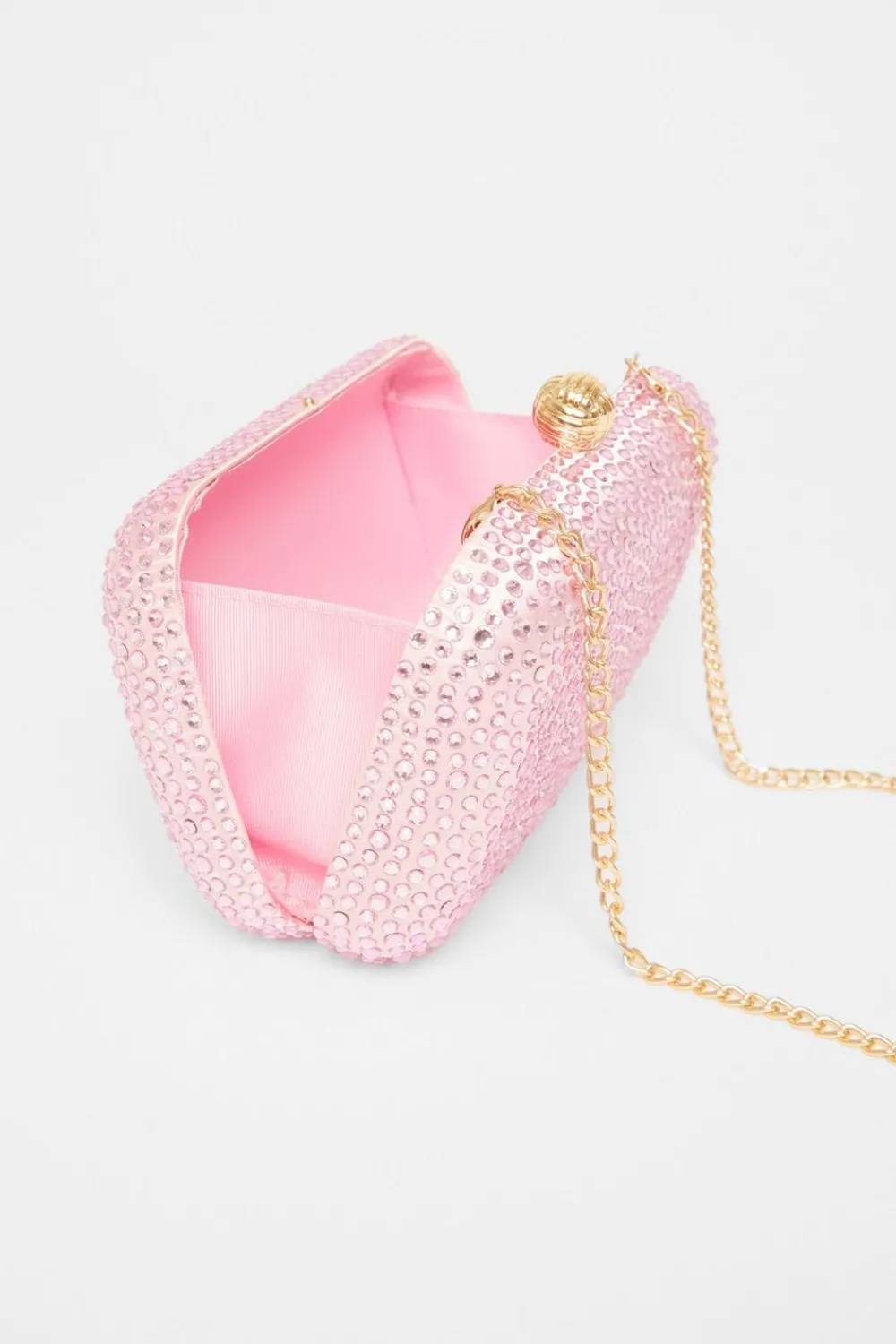 Quiz Bags|Prom & Ball>Pink Diamante Clip Box Bag