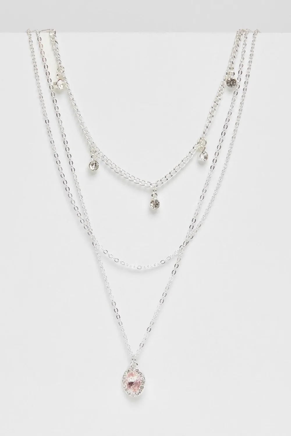 Quiz Wedding Accessories|Jewellery>Diamante Jewel Layered Necklace