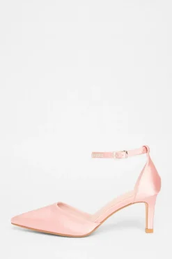 Quiz Shoe & Bag Sets|Occasion Shoes>Diamante Strap Court Heels