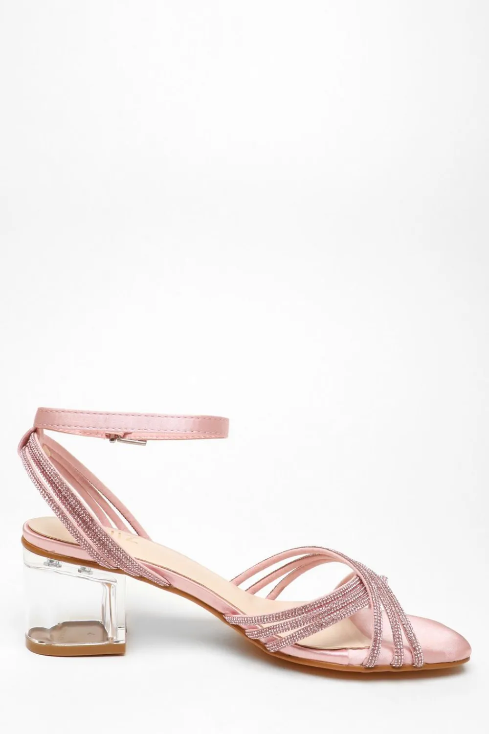 Quiz Shoe & Bag Sets|Occasion Shoes>Diamante Strap Low Heeled Sandals