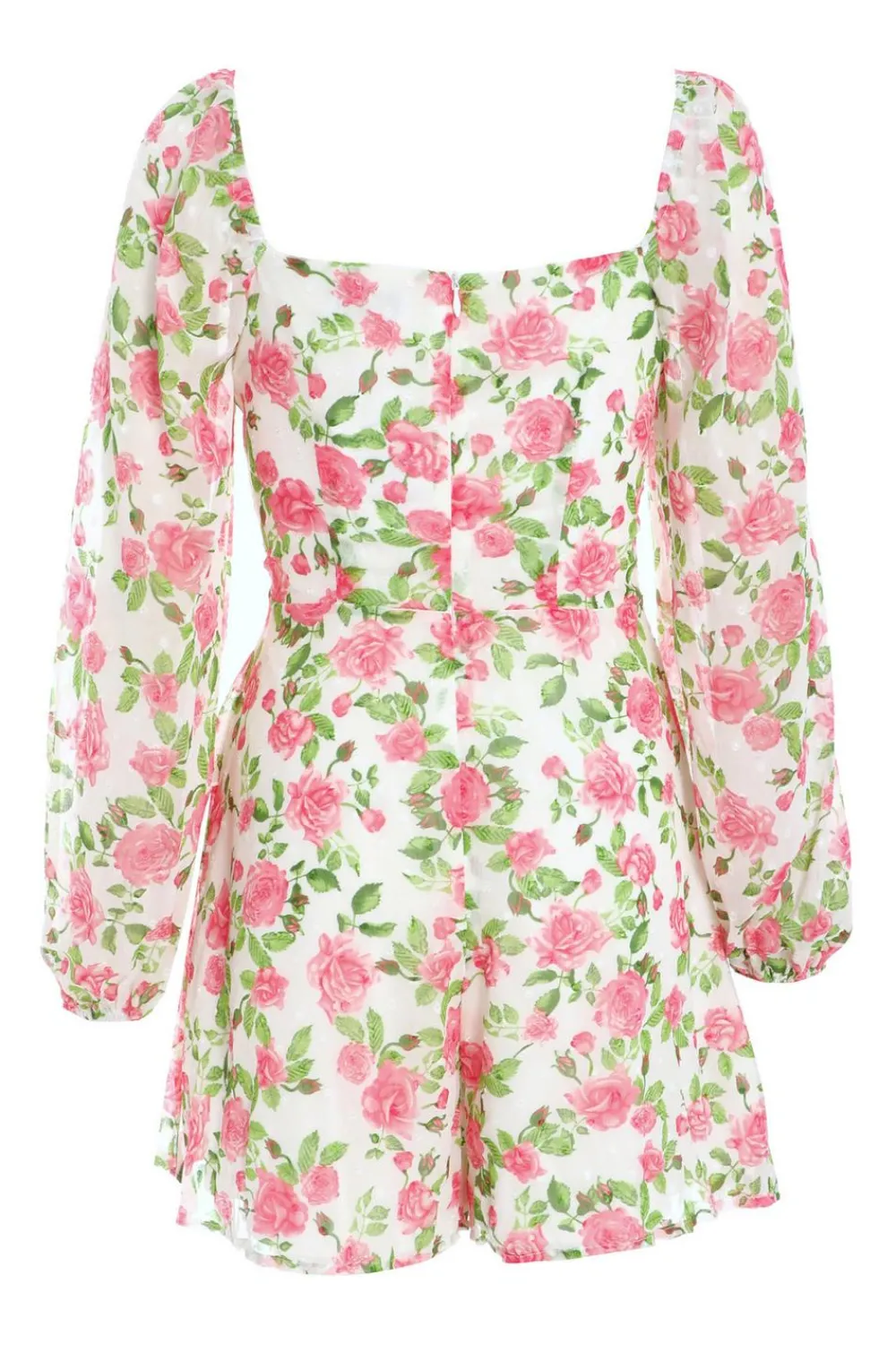 Quiz Holiday|Summer Clothes>Pink Floral Chiffon Playsuit