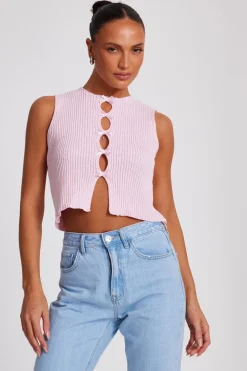 Quiz Summer Tops|Day Tops>Knit Mini Bow Top