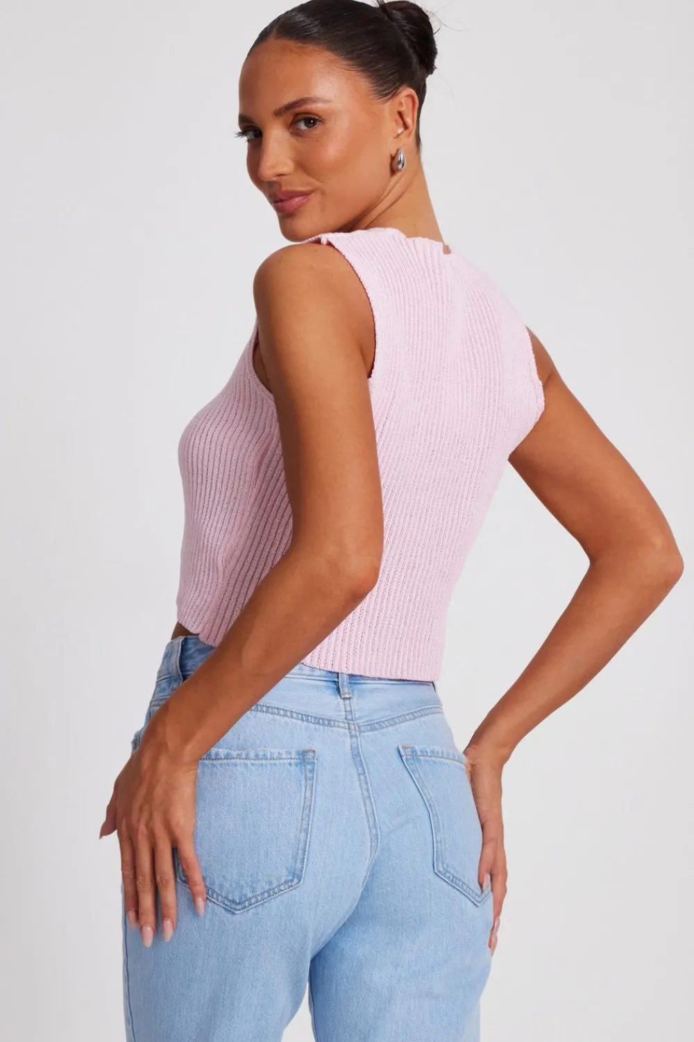 Quiz Summer Tops|Day Tops>Knit Mini Bow Top