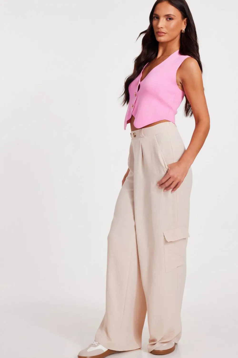 Quiz Waistcoat|Workwear>Knitted Button Front Waistcoat