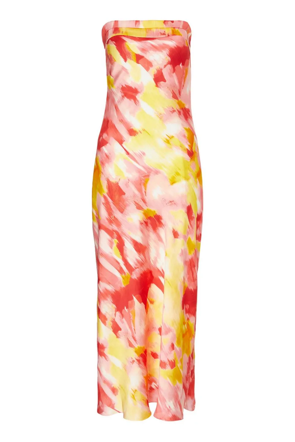 Quiz Day At The Races|Christening Guest>Pink Satin Floral Smudge Maxi Dress