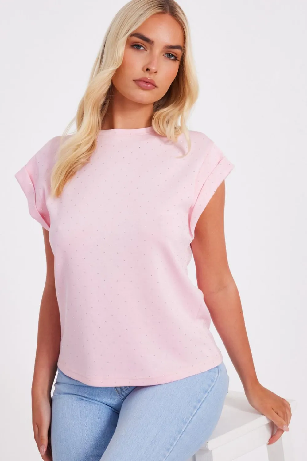 Quiz Summer Tops|Going Out Tops>Stud Detail Top