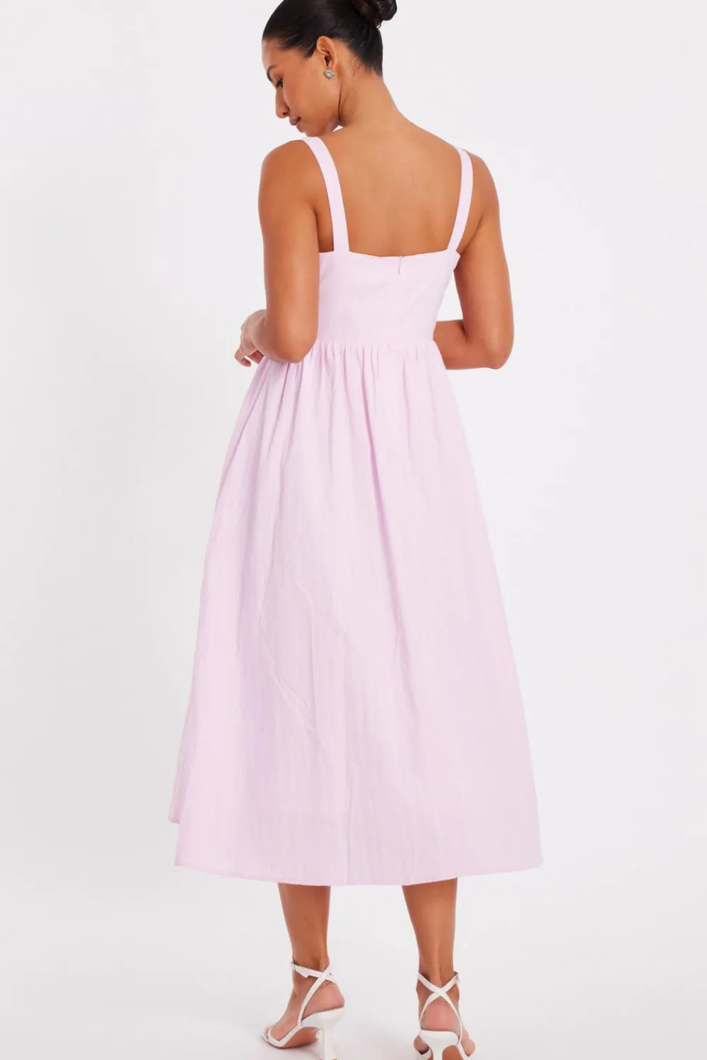 Quiz Summer Clothes|Holiday>Pink Textured Midaxi Dress
