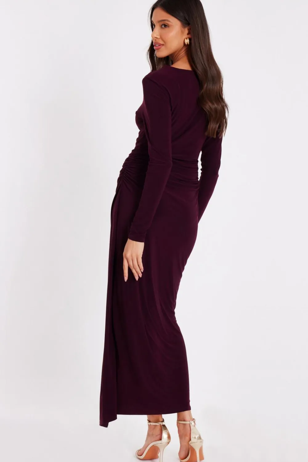 Quiz Day At The Races|Christening Guest>Plum Buckle Midaxi Dress