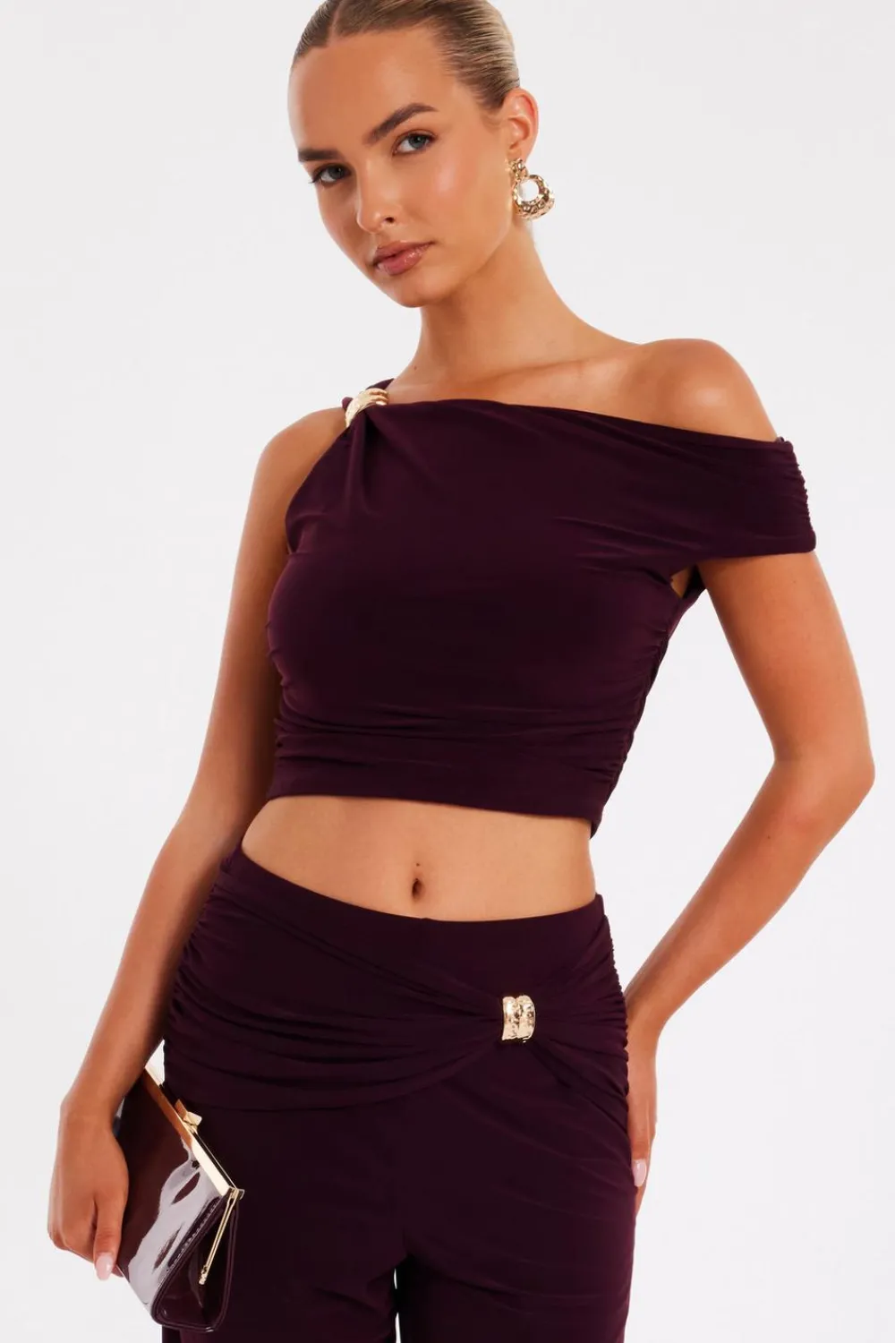 Quiz Going Out Tops|Crop Tops>Drop Sleeve Top