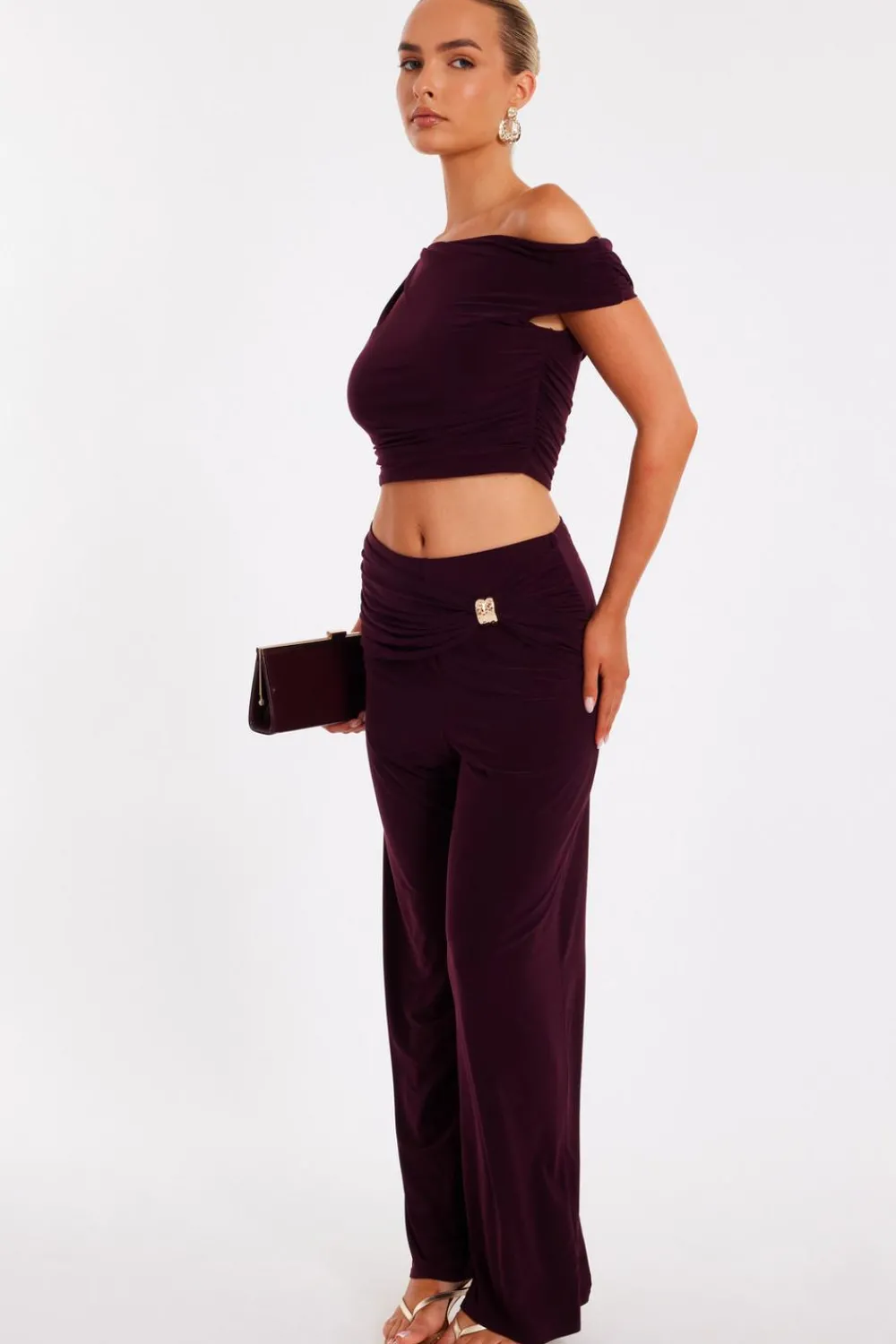 Quiz Going Out Tops|Crop Tops>Drop Sleeve Top
