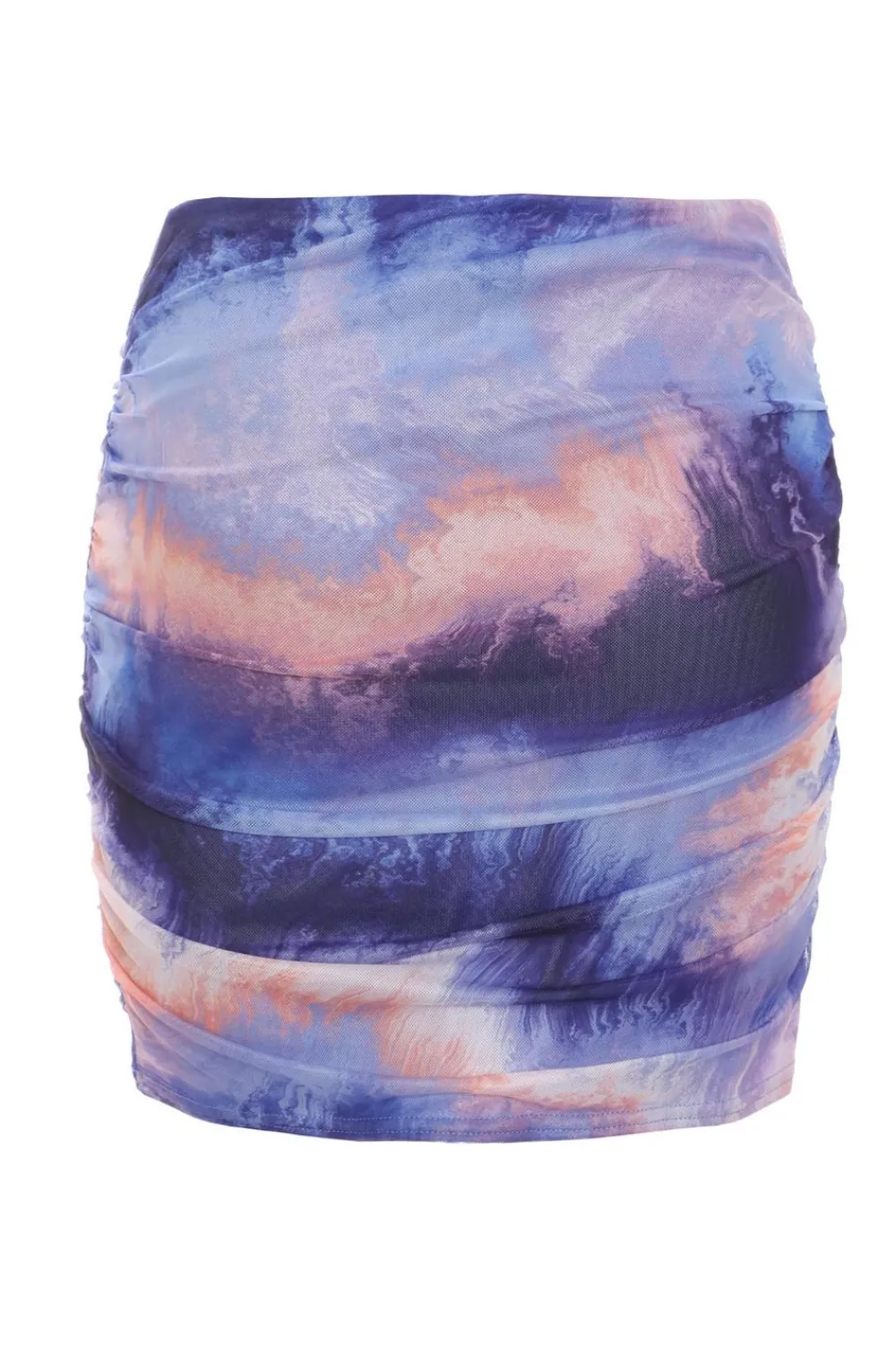 Quiz Skirts|Co-Ords>Purple Mesh Tie Dye Skirt