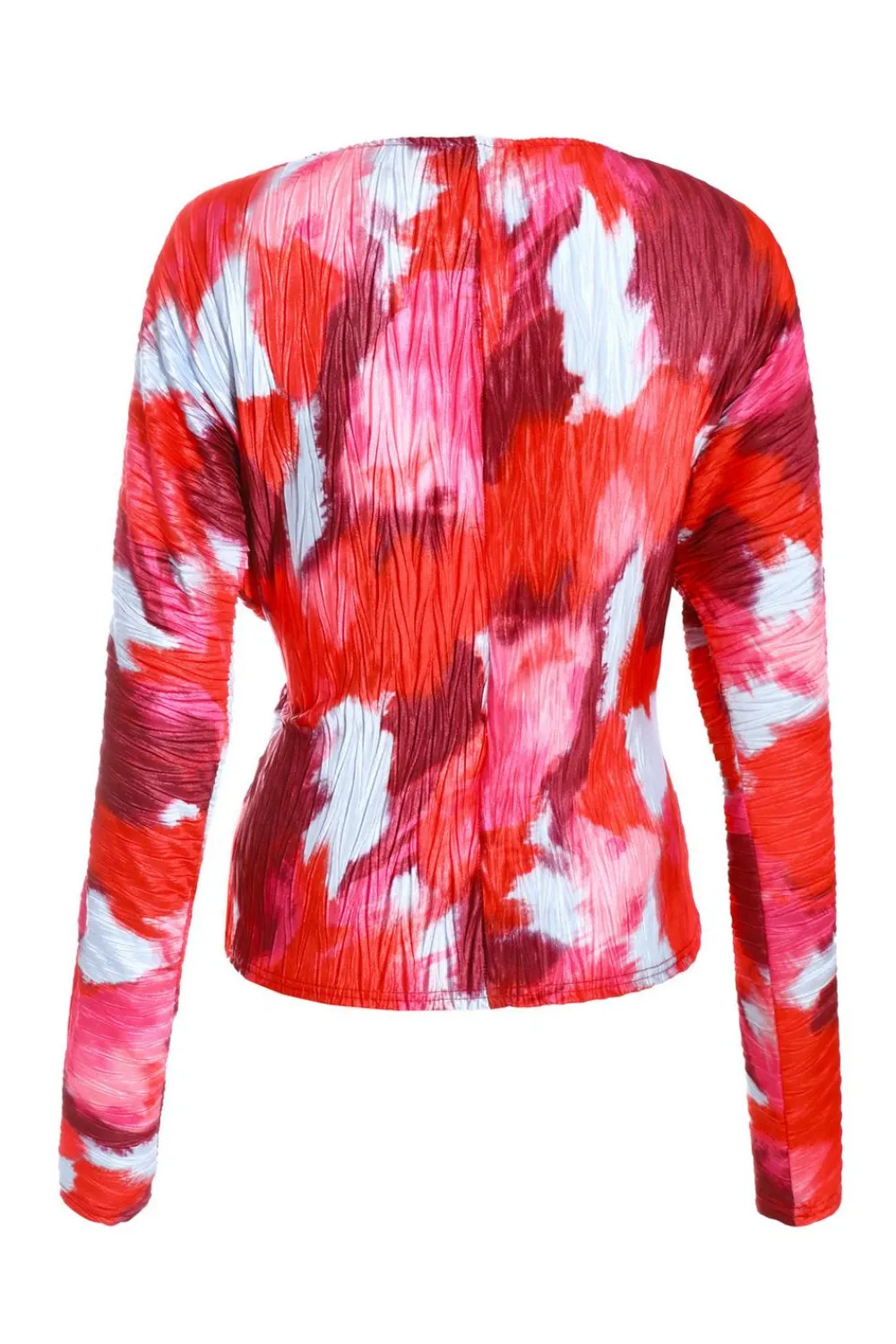 Quiz Trending: Red|Summer Clothes>Red Abstract Wrap Top