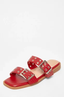 Quiz Sandals|Holiday Shoes>Buckle Flat Sandals