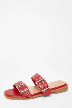Quiz Sandals|Holiday Shoes>Buckle Flat Sandals