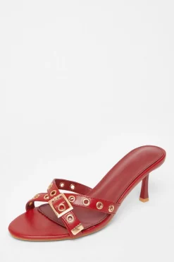 Quiz Heels>Buckle Mule Heels