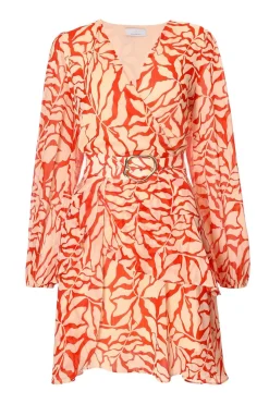 Quiz Trending: Red|Summer Clothes>Red Chiffon Floral Skater Dress