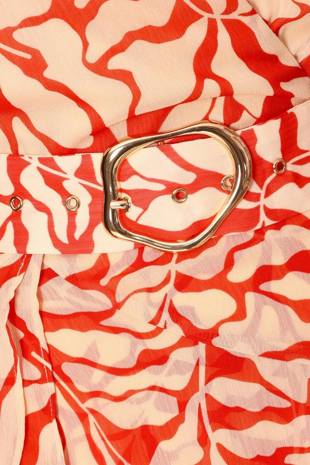 Quiz Trending: Red|Summer Clothes>Red Chiffon Floral Skater Dress
