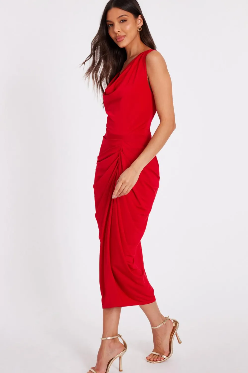Quiz Day At The Races|Christening Guest>Cowl Neck Midi Dress
