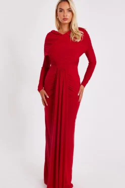 Quiz Evening Dresses|Day At The Races>Draped Maxi Dress