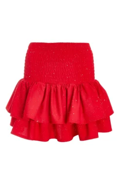 Quiz Trending: Red|Skirts>Glitter Shir Waist Skirt