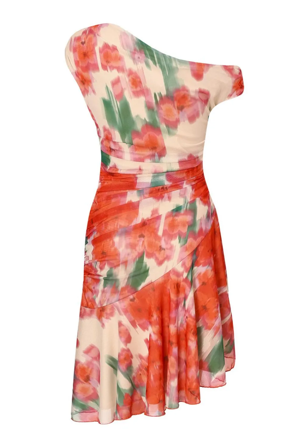 Quiz Trending: Red|Summer Clothes>Red Mesh Floral Mini Dress