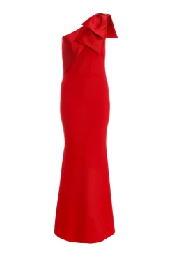 Quiz Prom Dresses|Prom & Ball>Red One Shoulder Bow Maxi Dress