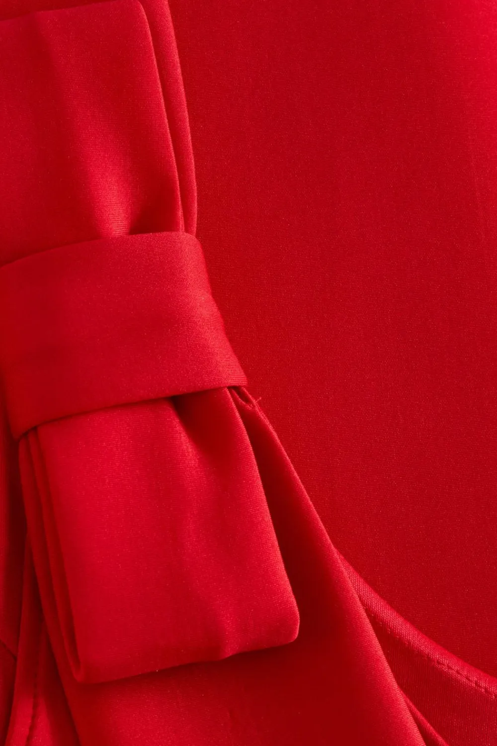 Quiz Prom & Ball|Evening Dresses>Red One Shoulder Bow Skater Midi Dress
