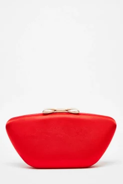 Quiz Bags|Shoe & Bag Sets>Red Satin Bow Detail Box Bag