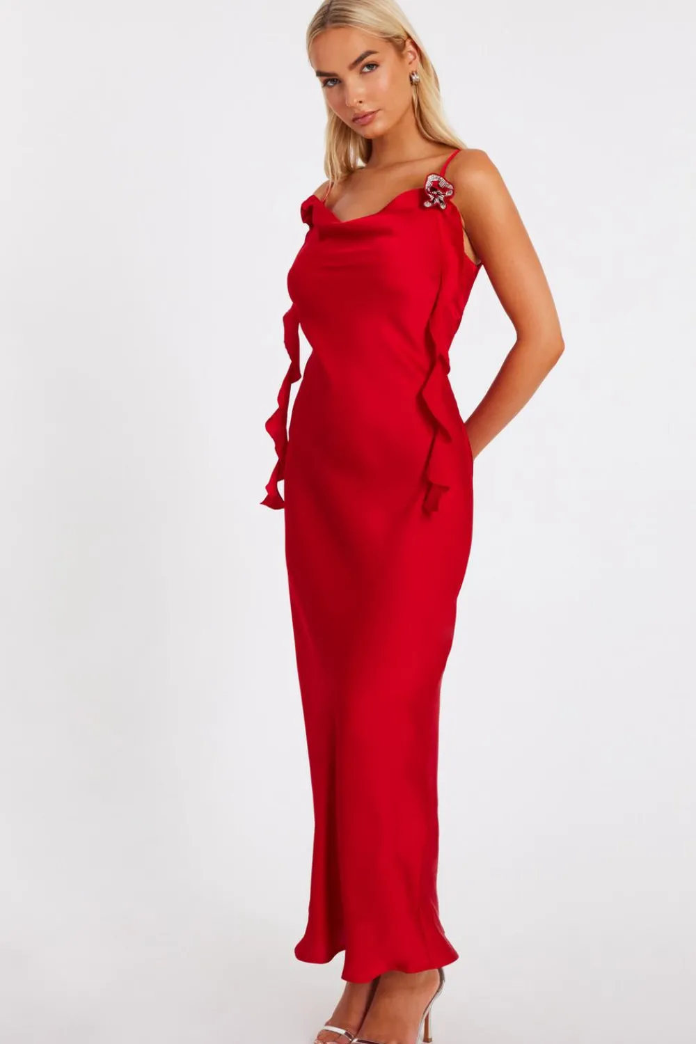 Quiz Day At The Races|Christening Guest>Satin Corsage Midaxi Dress
