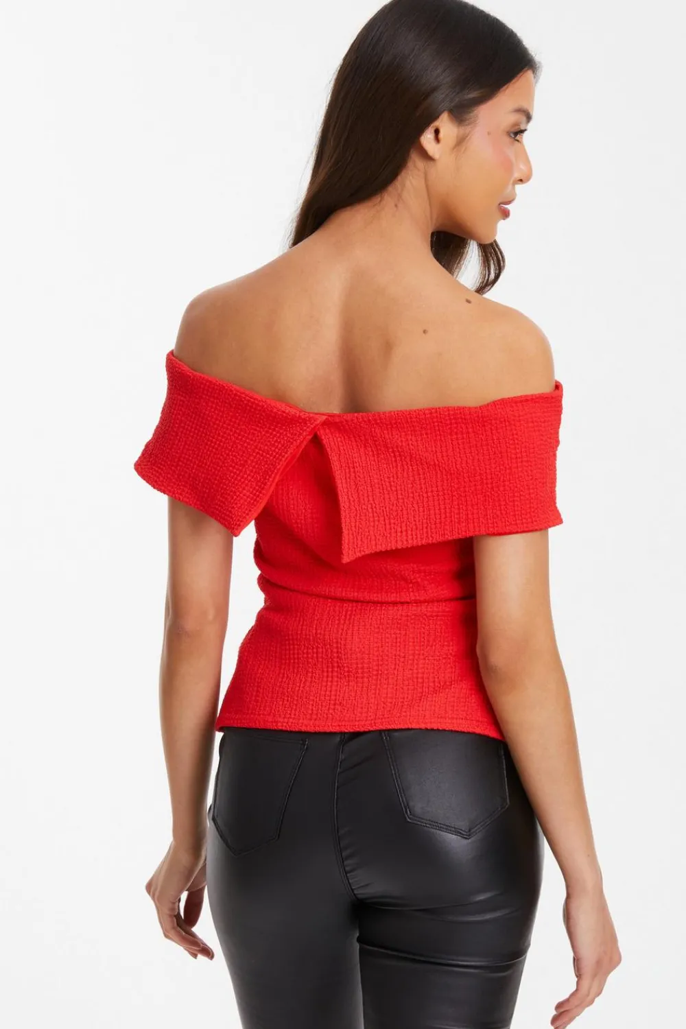 Quiz Summer Tops|Bardot Tops>Textu Bardot Top