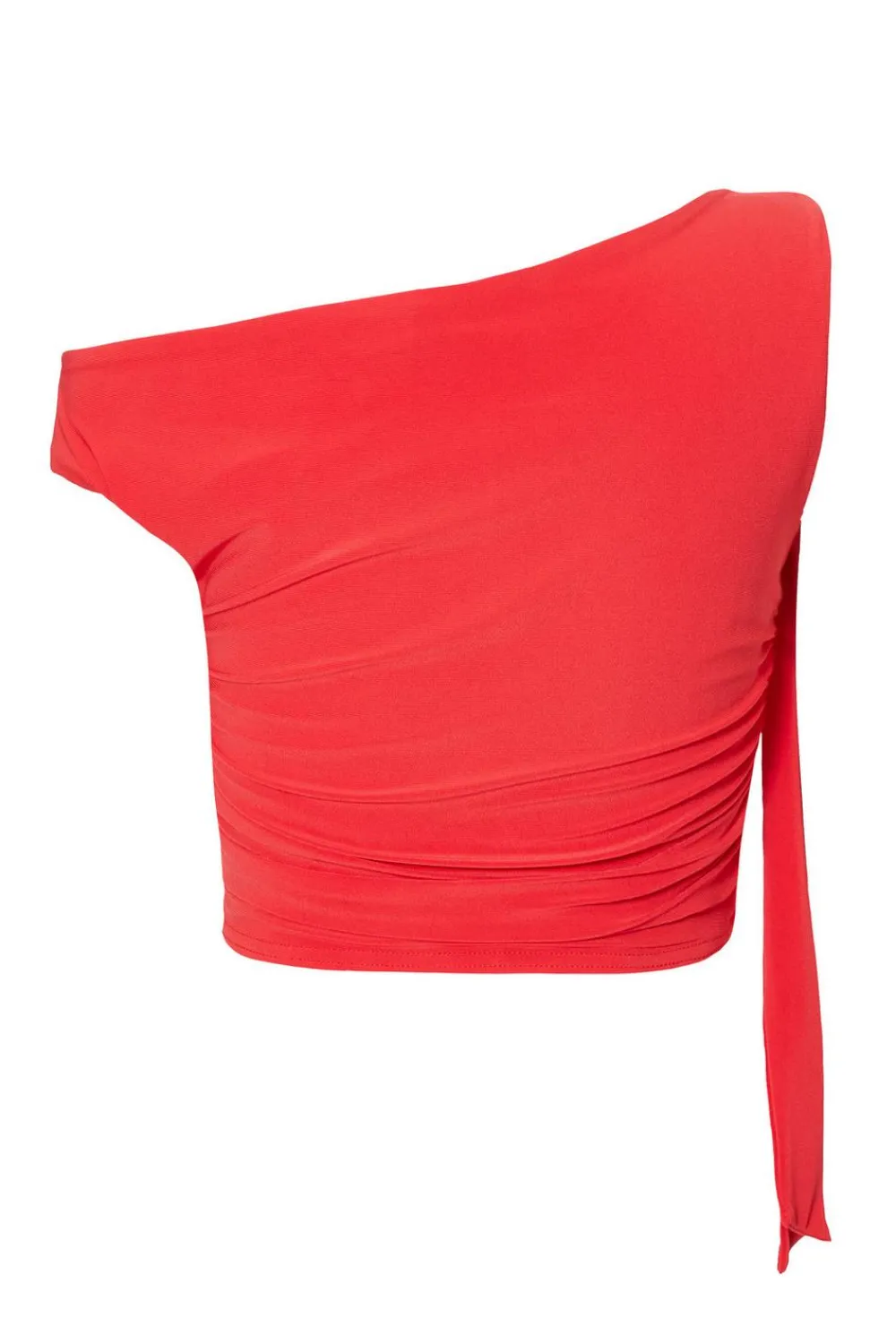 Quiz Going Out Tops|Crop Tops>Red Tie Shoulder Crop Top