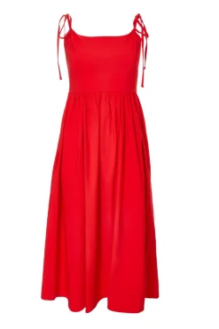 Quiz Trending: Red|Summer Clothes>Red Tie Shoulder Midi Dress