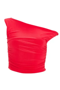 Quiz Crop Tops|Trending: Red>Twist Crop Top