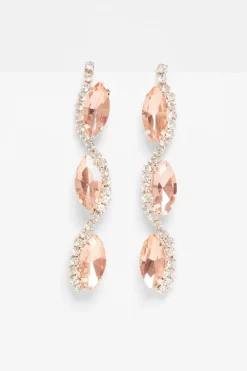 Quiz Wedding Accessories|Jewellery>Diamante Swirl Earrings