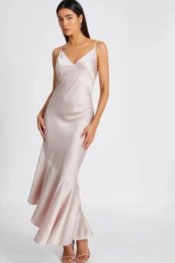 Quiz Prom Dresses|Evening Dresses>Satin Asymmetric Midaxi Dress